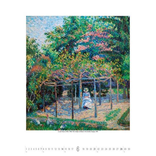 Falinaptár 42x56 cm spirálozott SG "Gardens" Impressionism