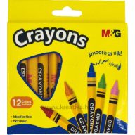 Zsírkréta, háromszögletű M&G 12 szín