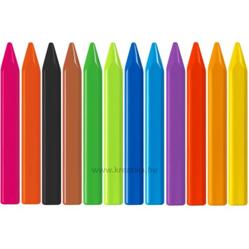 Zsírkréta, háromszögletű Milan "Maxi"12 szín