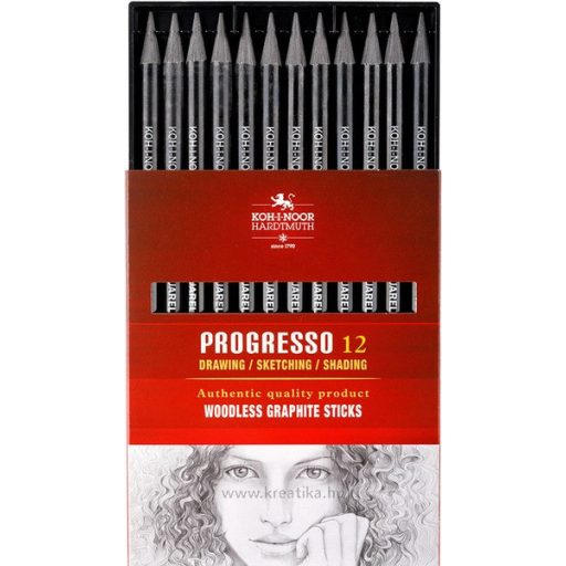 Grafitceruza 4B famentes, 12 db/doboz Koh-i-Noor "Progresso
