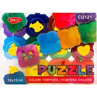 Tempera készlet 15 ml Daco "Puzzle" 12 szín