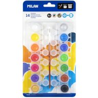   Tempera készlet 5 ml 12 db keverő tégellyel Milan 14 szín
