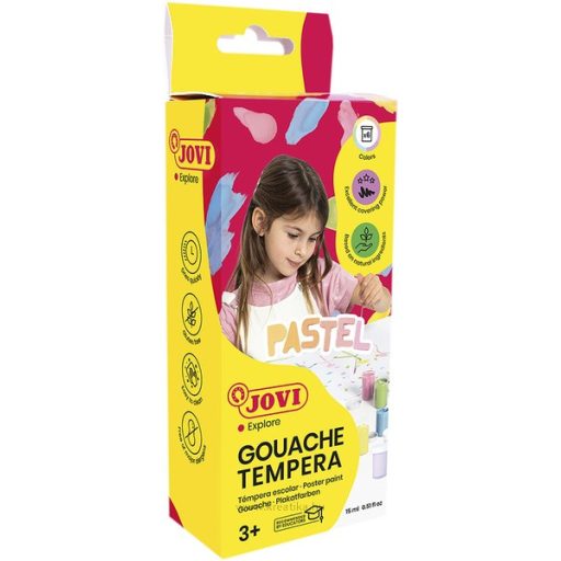 Tempera készlet 15 ml Jovi "Gouache" 6 pasztell szín