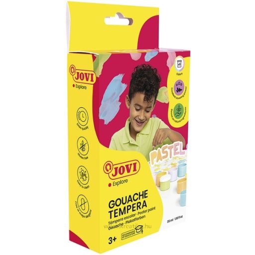 Tempera készlet 35 ml Jovi "Gouache" 6 pasztell szín