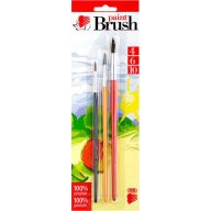 Ecsetkészlet 3 db (4, 6, 10) festett fa ICO Süni