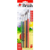 Ecsetkészlet 5 db (2, 4, 6, 8, 10) festett fa ICO Süni