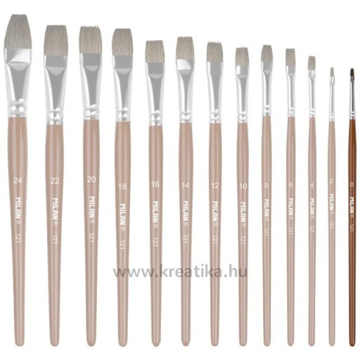 Ecset 0-s lapos, póniszőr  Milan 121