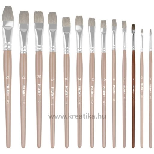 Ecset 4-es lapos, póniszőr  Milan 121