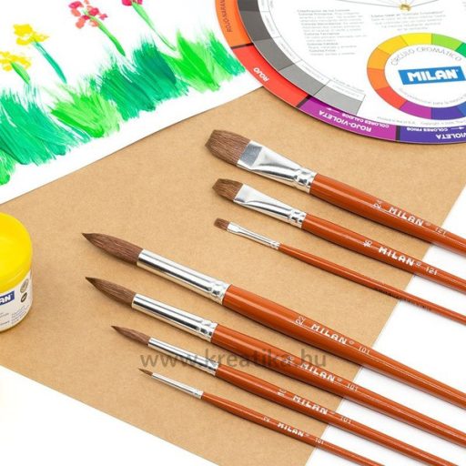 Ecset 4-es lapos, póniszőr  Milan 121