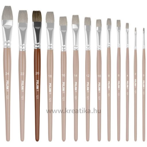 Ecset 20-as lapos, póniszőr  Milan 121