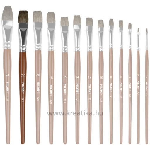 Ecset 22-es lapos, póniszőr  Milan 121