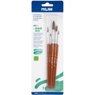 Ecsetkészlet 5 db (0, 4, 6, 8, 12) póniszőr Milan