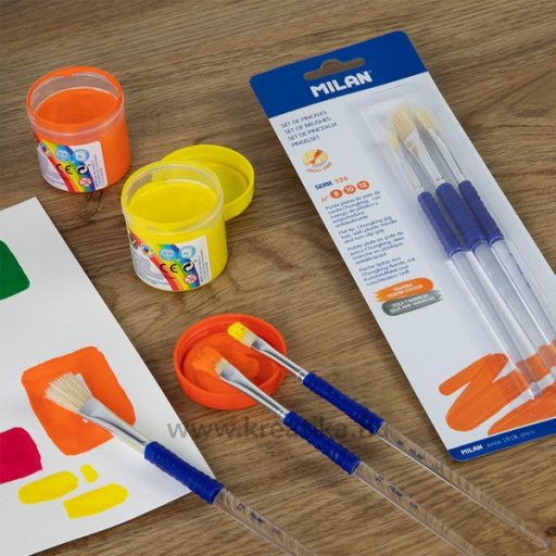 Ecsetkészlet 3 db (8, 10, 12) sertéssörte Milan