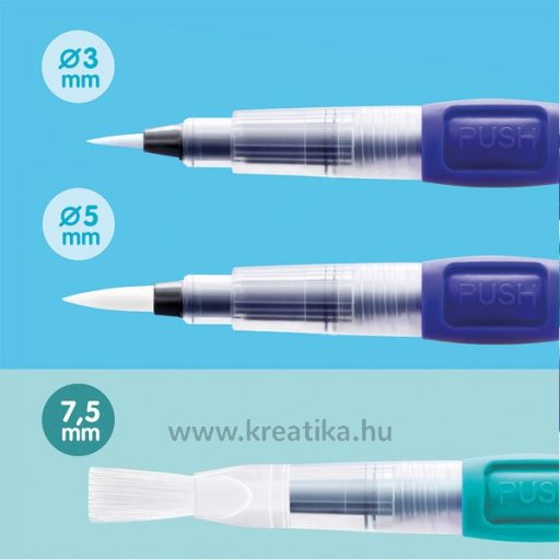 Ecsetfilc készlet 8 ml-es víztartállyal Milan "Water Brush" S, M, L