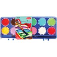 Vízfesték 30 mm, ajándék ecset Daco 12 szín