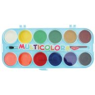 Vízfesték 30 mm, ajándék ecset Daco 12 szín