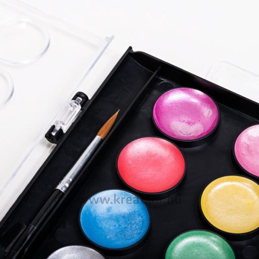 Vízfesték 23 mm, ajándék ecset Daco 16 metál szín