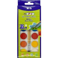Vízfesték 23 mm ajándék ecset M&G 12 szín