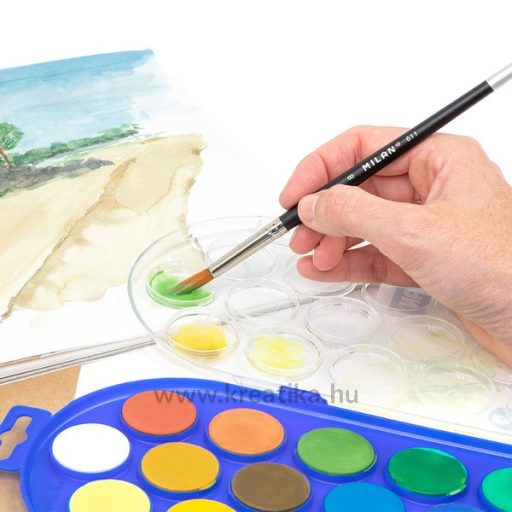 Vízfesték 30 mm, ajándék ecset Milan 22 szín