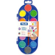 Vízfesték 30 mm, ajándék ecset Milan 12 szín