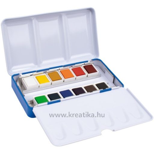Vízfesték, fém dobozos Milan "Art" 12 szín
