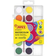 Vízfesték 22 mm ajándék ecset Jovi 12 szín