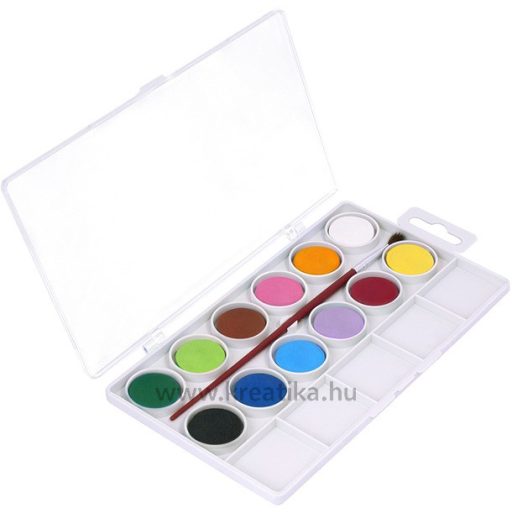 Vízfesték 22 mm ajándék ecset Jovi 12 szín