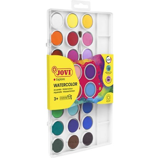 Vízfesték 22 mm ajándék ecset Jovi 24 szín