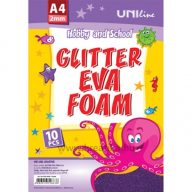 Dekorgumi A/4 csillámos  Octopus lila