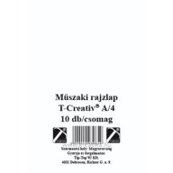   Műszaki rajzlap A/4 170 g, famentes, 10 ív/csomag T-Creativ