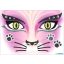 Matrica arc tetoválás Herma "Face Art" Pink Cat