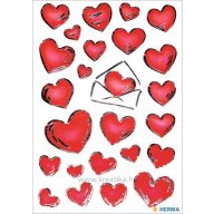 Matrica Herma "Decor" Heart & Letters ezüst