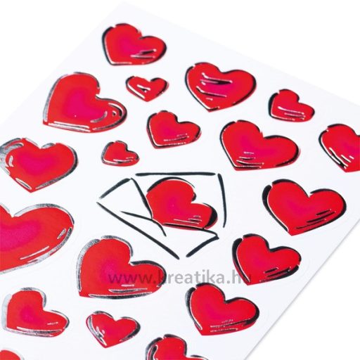 Matrica Herma "Decor" Heart & Letters ezüst