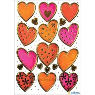 Matrica, arany Herma "Decor" Hearts