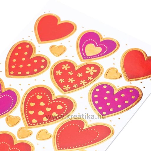 Matrica, arany Herma "Decor" Hearts