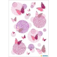 Matrica Herma "Decor" Butterfly Flower