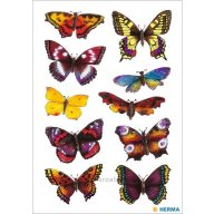 Matrica, glitteres Herma "Decor" Butterflies