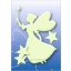 Matrica, sötétben világító Herma "Luminous" Star Fairy