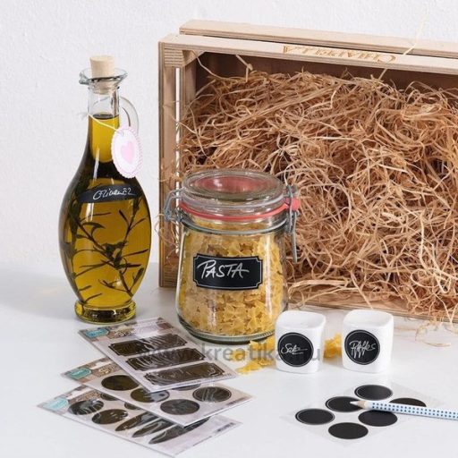 Matrica, feliratozható Herma "Home Feeling" Circles fekete