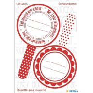 Matrica, feliratozható Herma "Home Kitchen" piros