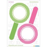   Matrica, feliratozható Herma "Home Kitchen" rózsaszín-zöld