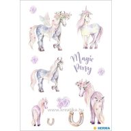 Matrica, glitteres Herma "Magic" Pony