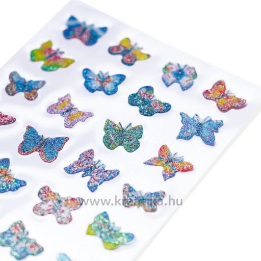 Matrica, glitteres Herma "Magic" Butterflies