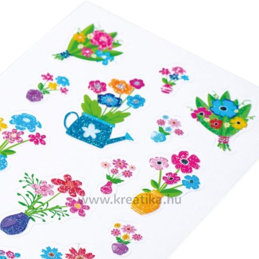 Matrica, glitteres Herma "Magic" Flower