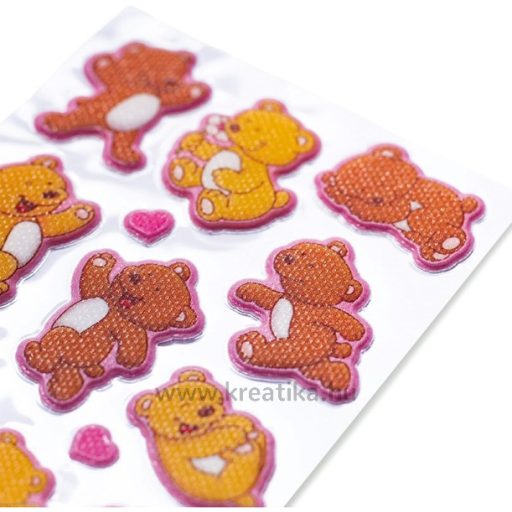 Matrica, szivacsos Herma "Magic" Bears with Hearts