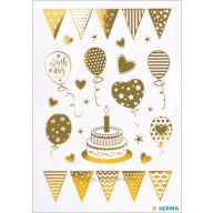   Matrica, metál Herma "Home Feeling" Birthday Party