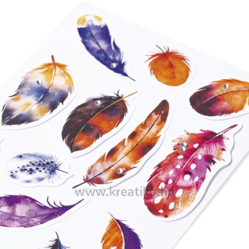 Matrica, strasszköves Herma "Magic" Feather