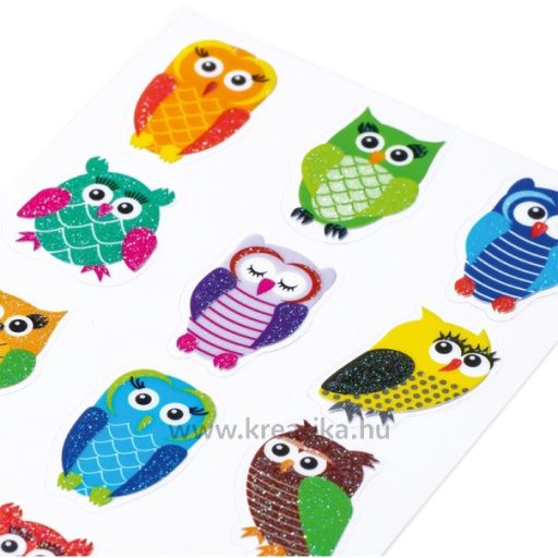 Matrica, glitteres Herma "Magic" Owls