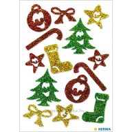   Matrica, karácsonyi, glitteres Herma "Magic" Symbols