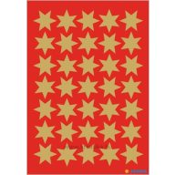   Matrica, karácsonyi Herma "Decor" Gold Stars arany